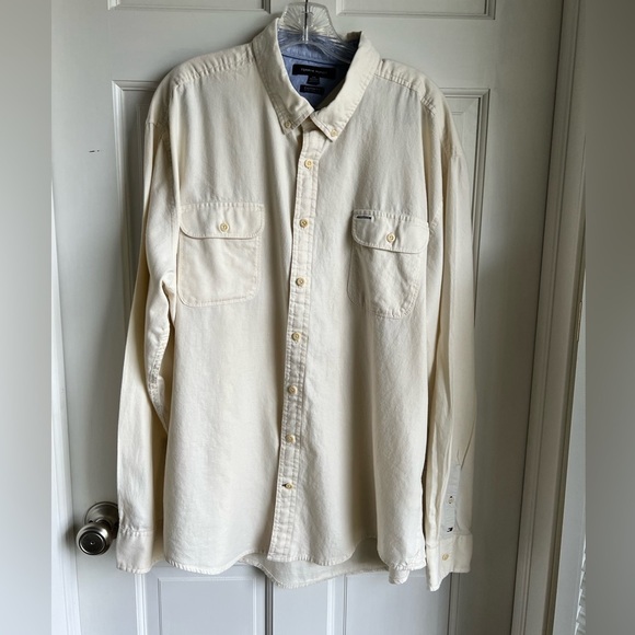 Tommy Hilfiger Other - Tommy Hilfiger Custom Fit Men’s Cream Colored Shirt. Size XXL